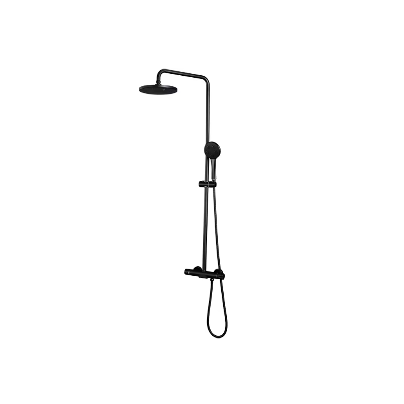 Stainless steel solid brass single handle multi-functional shower wall mounted rain shower set